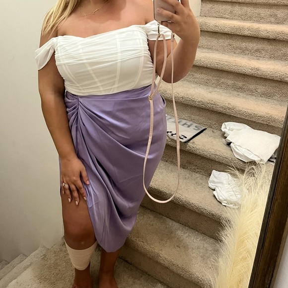 Purple Satin like Skirt - Picture 4 of 4